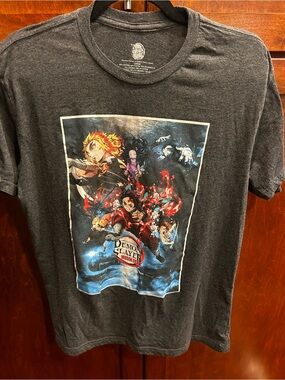 Demon Slayer Graphic Tee - Charcoal size: Large